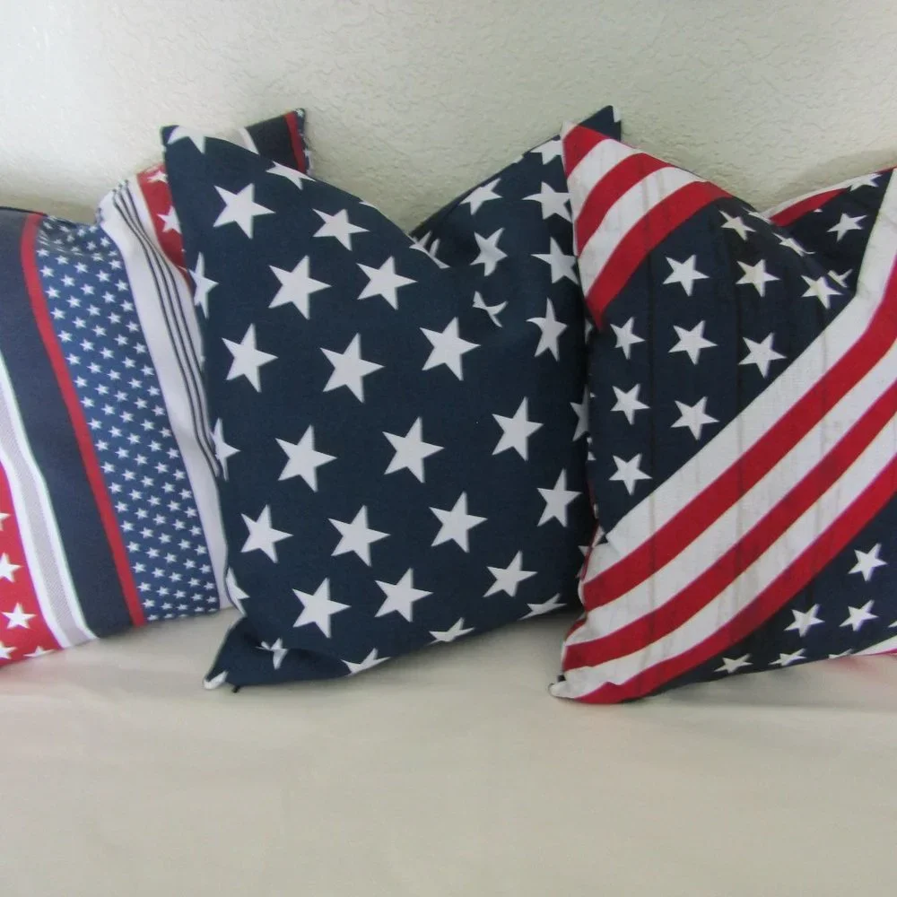 Patio Pillow Case Sofa Throw Cushion Cover 4th Of July Pillow case
